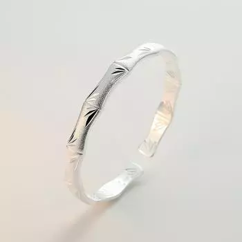 Этнический стиль с покрытием S9999, серебряный браслет для ног, пошаговый восходящий браслет, женский серебряный простой матовый однотонный браслет с открытым браслетом Adjustable size