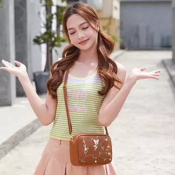 Этнический стиль вышитая сумка через плечо бабочка сумочка модная искусственная кожа сумка через плечо призвание коричневый