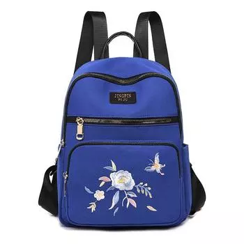 Этнический стиль вышитый рюкзак для женщин с большой вместимостью водонепроницаемый оксфорд ткань дорожный рюкзак повседневный простой студенческий школьный рюкзак