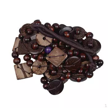 Этническое ожерелье ручной работы, геометрические бусины, подвеска из дерева, ожерелье, цепочка для свитера