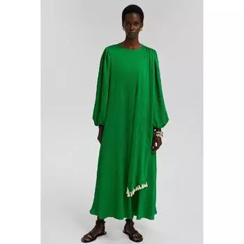 Этническое платье с поясом и кисточками