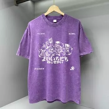 Это как Новый год Американские ретро-веселые мужские футболки Хлопковые свободные рубашки с коротким рукавом Футболки-топы S