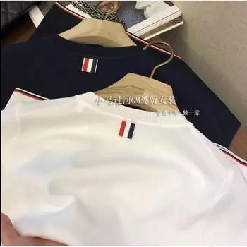 Это легко носить и плакать! Текстура как на картинке! Смотрите Подробности!! Элегантное чувство письма ~ Трикотажная футболка с коротким рукавом для женщин Texture White S