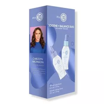 Это набор из 10 успокаивающих и балансирующих средств для кожи головы.