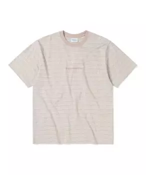 Это никогда не будет Футболка в мелкую полоску, дымчато-розовая L