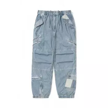 Это никогда не было Crazy Multi Zip Pant Washed Blue S