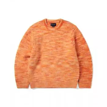 Это никогда не было Статический вязаный свитер Оранжевый S