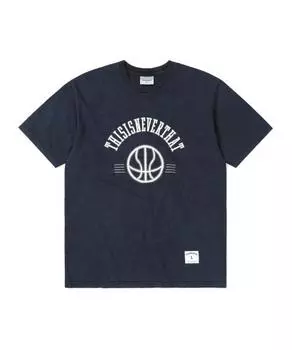 Это никогда не было, выцветшая баскетбольная футболка, темно-синяя S