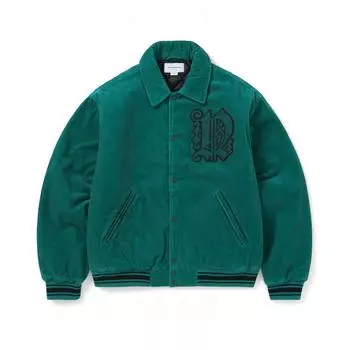 Это никогда не Fortuna Corduroy Varsity Jacket Green L