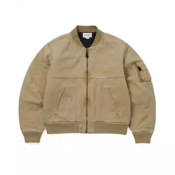 Это никогда не тот джинсовый бомбер куртка бежевый S