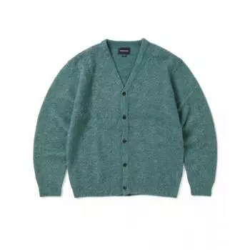 Это никогда не тот мохнатый вязаный кардиган зеленый S