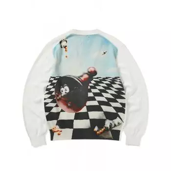 Это никогда не тот Шахматный Кардиган на молнии Белый S