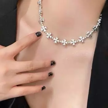 Это осень, ожерелье с крестообразной цепочкой, женская цепочка на шею «Холодный ветер», персонализированная универсальная цепочка на ключицу