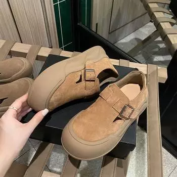 Это так удобно~ Повседневные туфли на плоской подошве высотой 4 см с большим носком и удобные мокасины для женщин 40 малиновый