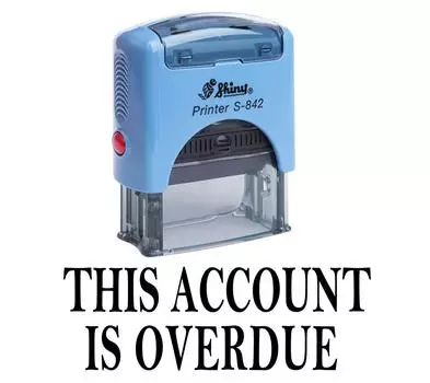 ЭТОТ АККАУНТ ПРОДОЛЖЕН Самокопирующийся резиновый штамп Офисный канцелярский Блестящий Impression Area 14 mm x 38 mm чёрный