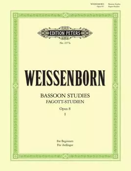 Этюды Виттнера 8 Том 1 Peters Publishing Weissenborn Op. (Этюды для фагота) бежевый