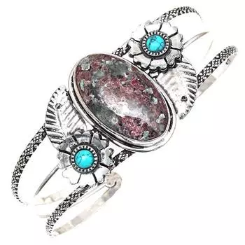 Эвдиалит Яшма Драгоценный Камень Антикварные Ювелирные Изделия Браслеты-Манжеты 7 Регулируемый