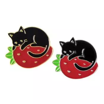 Jewelry Accessories Lapel Pin Badge Pin Black Cat Cat Brooch Lapel Brooch Brooches Pin Enamel Pin серебряный