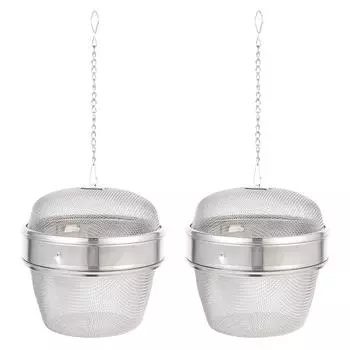 Jewelry Cleaner Basket Seasoning Balls Strainer Watch Washing Container Tea for Kitchen 6X6CM