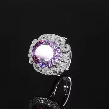 Jewelry Copper Bottom Gold-Plated Simulation Bird S Nest Cut Temperament Heroine Stone 14 * 16