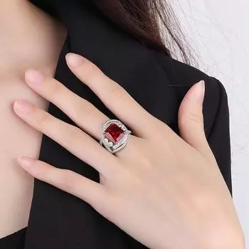 Jewelry Design Pink Gemstone Ring Heavy Industry Set Emerald Paraiba Gemstone Ring