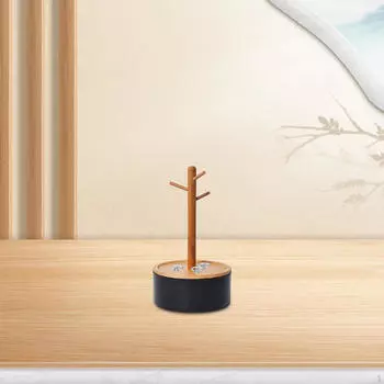 Jewelry Display Holder Organizer Round Base Multifunctional Stand Tree for чёрный