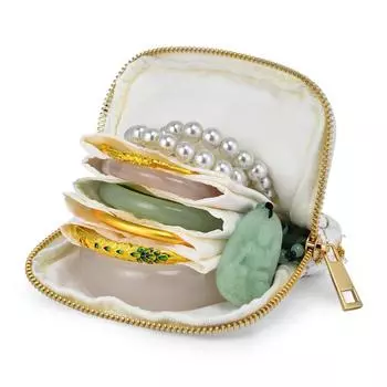 Jewelry Display Zipper Jewelry Bag Exquisite Jewelry Organizer Retro Jewelry Storage Bag Daily Style 1