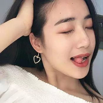 Ювелирные изделия Подарки Выдолбленные вечерние серьги-подвески Простые Новые Модные Свадебные Серебряные Золотые Сердца Любви Женщины 1 Пара Элегантные золотой