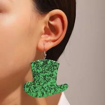 Jewelry Green Earrings Studs Heart Four-leaf Clover Pendant St. Patrick s Day L