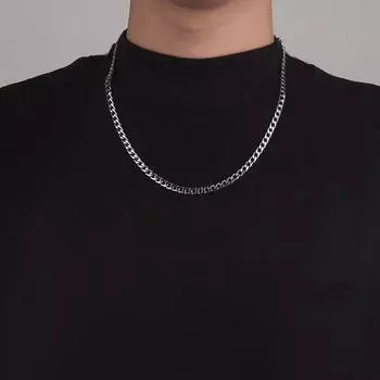 Jewelry Hip Hop Women Thick Clavicle Chain Cuban Chain Necklace Men Necklace Couple Necklace 55cm long 5mm wide