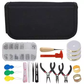 Jewelry Making Tools Pliers Earring Hook Ribbon Buckle Measuring Ruler Handicraft Utensil