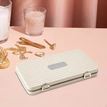 Органайзер для ювелирных изделий, контейнеры для хранения бусин, 21 отделение, футляр для сережек темно-фиолетовый