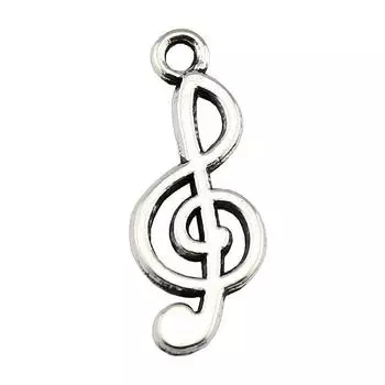 Jewelry Pendants Muscial Note Treble Charms Items Men Accessories 20pcs
