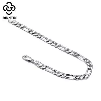 Jewelry S925 Sterling Silver Bracelet Plain Chain 16.5cm