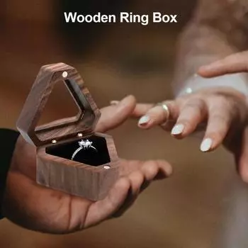 Коробка для хранения ювелирных изделий треугольной формы, ювелирный аксессуар, долговечный мини-держатель для обручальных колец, нежный защитный, широко используемый чёрный