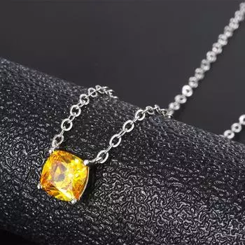 Jewelry Women S Yellow Diamond Pendant Sexy Elegant Necklace Personalized Creative Gift
