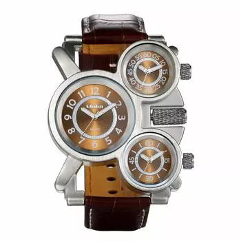 JewelryWe Аналоговые кожаные большие модные мужские часы в стиле бойфренда коричневого цвета, водонепроницаемые, ремешок, циферблат, стильные, популярные, часы, деловые, повседневные, на день рождения,