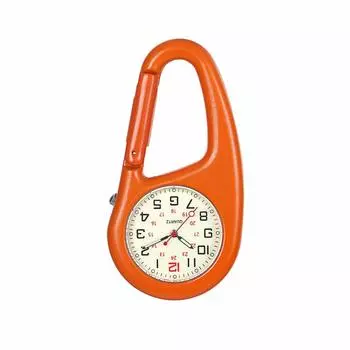 JEWELRYWE Часы Клип Светящийся Аналоговый Водонепроницаемый Клип Для Альпинистской Сумки Спортивные Часы Популярный Модный Аксессуар (оранжевый)