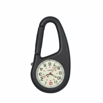JEWELRYWE Часы Клип Светящийся Аналоговый Водонепроницаемый Клип Для Альпинистской Сумки Спортивные Часы Популярный Модный Аксессуар (черный)