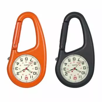 JEWELRYWE Часы Клип Светящийся Аналоговый Водонепроницаемый Клип Для Альпинистской Сумки Спортивные Часы Популярный Модный Аксессуар (Набор из 2)