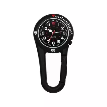JEWELRYWE Часы Клип Светящийся Аналоговый Водонепроницаемый Клип Для Альпинистской Сумки Спортивные Часы Популярный Модный Аксессуар (Черный*)