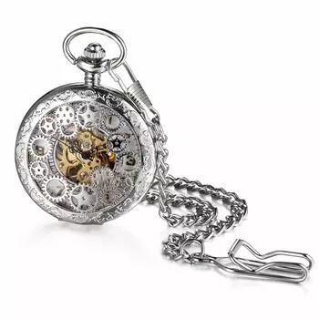 JEWELRYWE карманные часы с автоматическим заводом механические скелетонированные аналоговые часы-подвеска карманные часы водонепроницаемые в старинном стиле дракон феникс китайский стиль