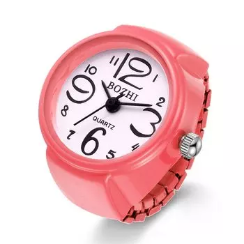 JEWELRYWE Кольцо Часы Часы Кольцо Бизнес Мода Водонепроницаемый Откидная Крышка Цифровой Циферблат Спорт Кварцевые Часы Кольцо Нержавеющая Сталь