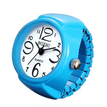 JEWELRYWE Кольцо Часы Часы Кольцо Бизнес Мода Водонепроницаемый Откидная Крышка Цифровой Циферблат Спорт Кварцевые Часы Кольцо Нержавеющая Сталь