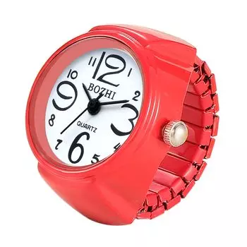 JEWELRYWE Кольцо Часы Часы Кольцо Бизнес Мода Водонепроницаемый Откидная Крышка Цифровой Циферблат Спорт Кварцевые Часы Кольцо Нержавеющая Сталь