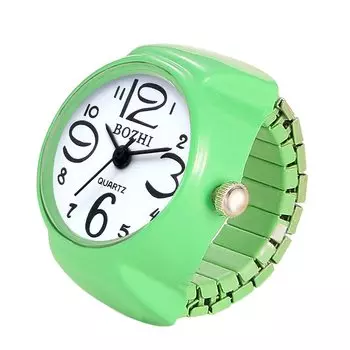 JEWELRYWE Кольцо Часы Часы Кольцо Бизнес Мода Водонепроницаемый Откидная Крышка Цифровой Циферблат Спорт Кварцевые Часы Кольцо Нержавеющая Сталь