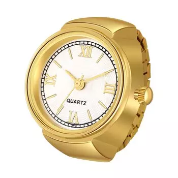 JEWELRYWE Кольцо Часы Номер Циферблат Стильные Аксессуары Кольцо Часы День Рождения Рождественский Подарок Золото Мужские Женские