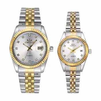 [JEWELRYWE] Men s Watch 3ATM Waterproof Calendar Luminous Analog Japanese Quartz Stainless Steel Strap Men s Fashion Accessory Black (2deal Silver)