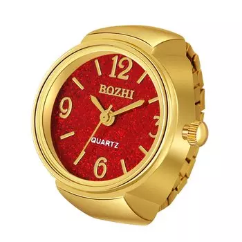 JEWELRYWE Ring Watch Antique Ring Watch Free Size Waterproof Women s Analog Birthday Ring Clock Anniversary Valentine s Day White Day Present Red