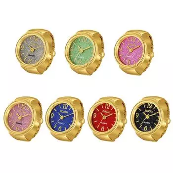 JEWELRYWE Ring Watch Antique Ring Watch Free Size Waterproof Women s Analog Gold Ring Clock Birthday Anniversary Valentine s Day White Day Present